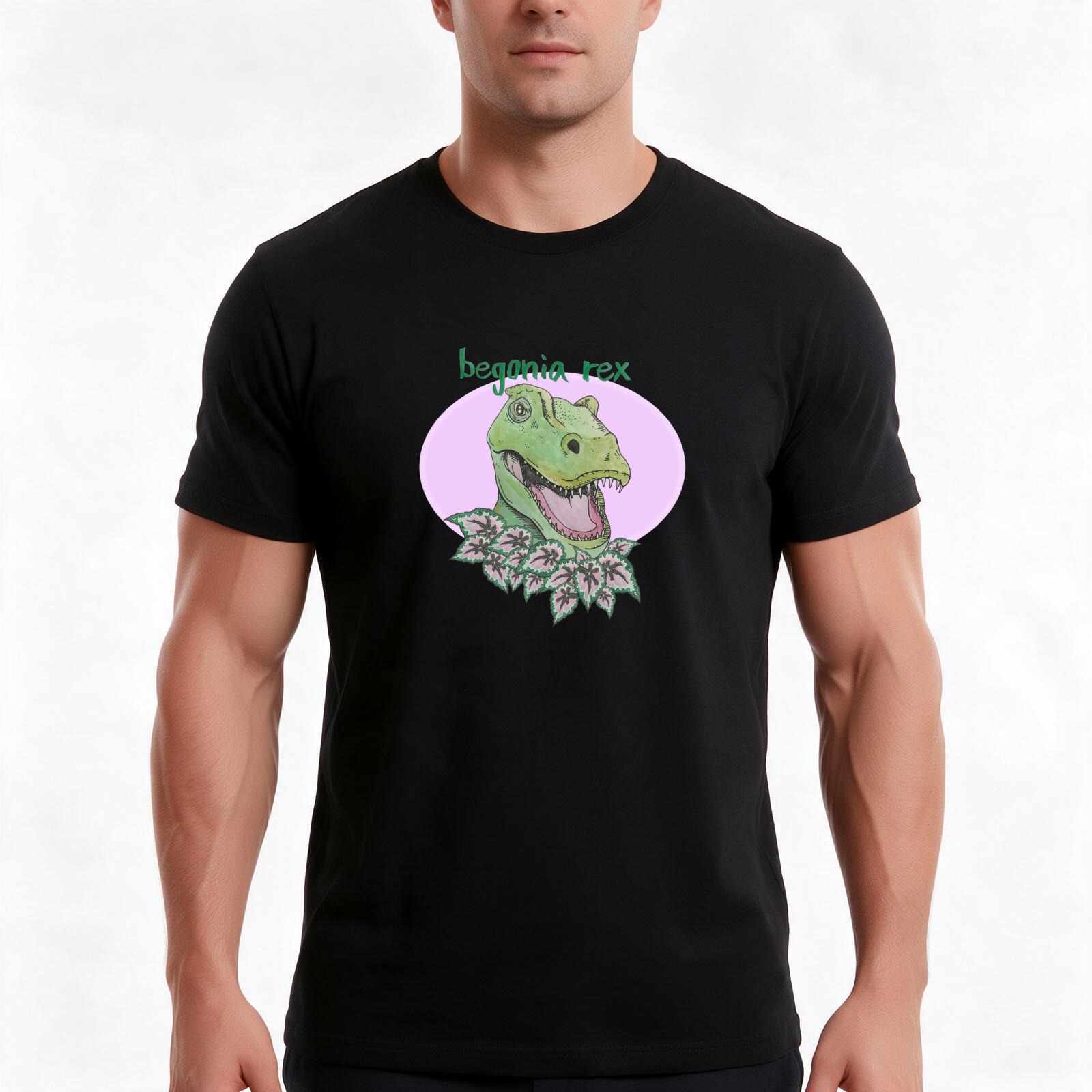 Begonia Rex - T rex begonia (pink) T-Shirt, Summer